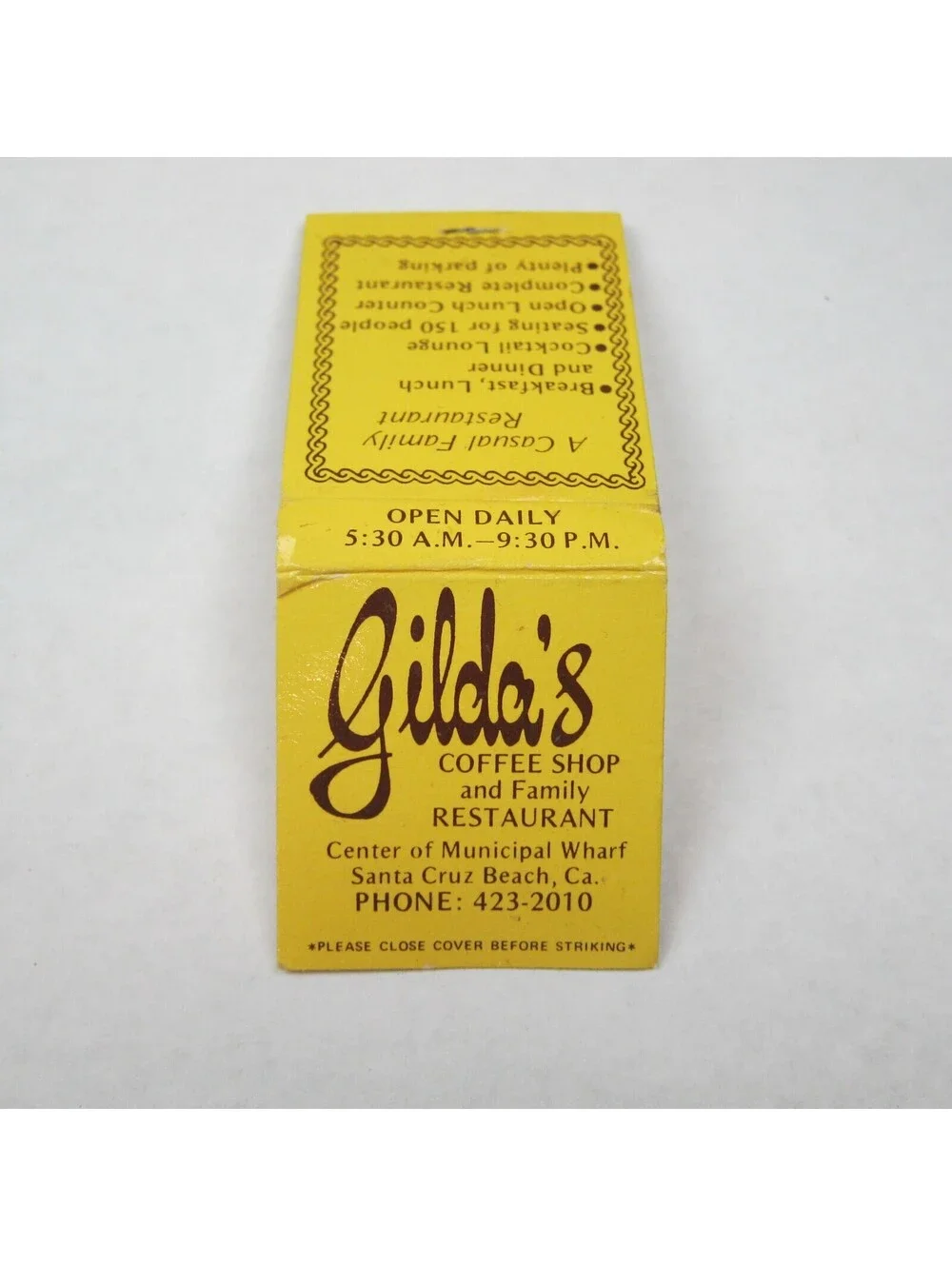 4 Matchbook Covers Flahertys, Spengers Fish Grotto, Lost Mine, Gildas California